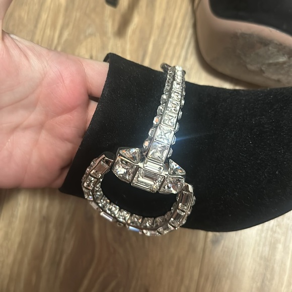 Gucci black suede mules with crystals size 37 1/2 - Picture 3 of 4